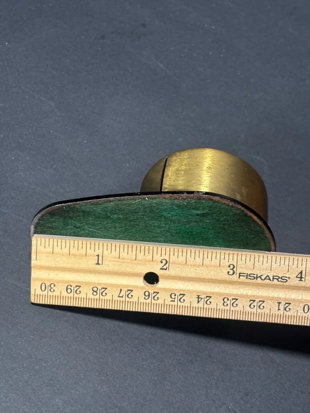 Brass Stamp Dispenser With Paperclip Magnet By PAT Products Made In USA VTG 70s